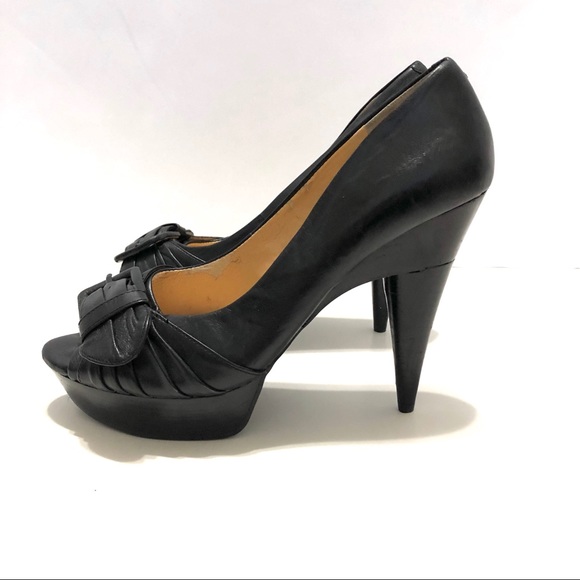 Gianni Bini Black Platform Heels Size 8 EUC - Picture 3 of 8